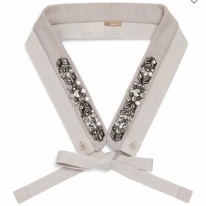 MaxMara Beige Embellished Collar
